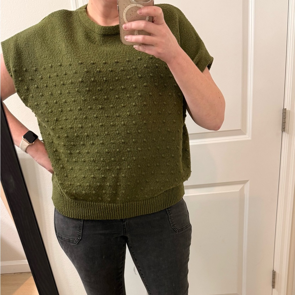 SHEIN Curve 1XL Green Knit Sweater